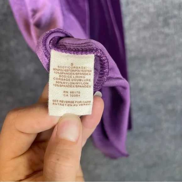 Free People Womens Small Purple Velvet Lace Renaissance Fairy Mini Dress Vampire - Picture 9 of 9